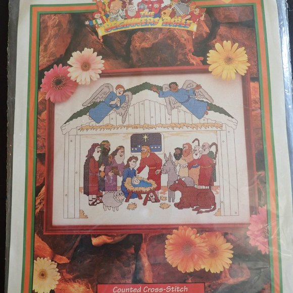 Just Cross Stitch Nativity Beginners Bible Kit - Picture 2 of 3